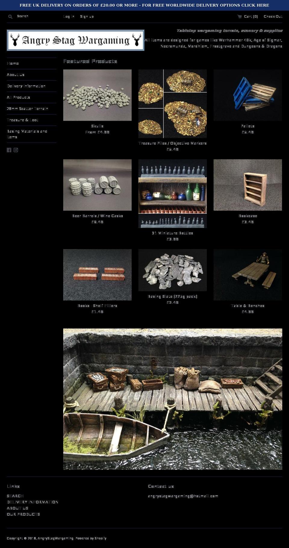 angrystagwargaming.com — Shopify storefront screenshot