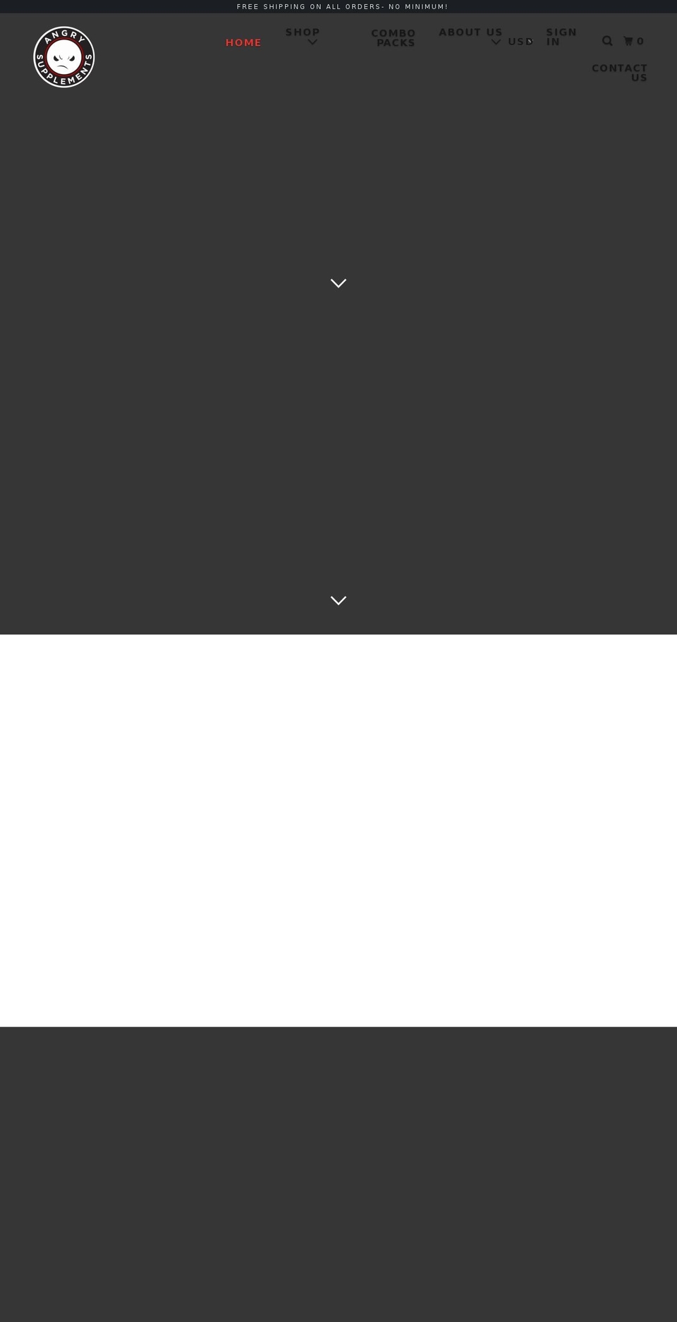 angrysupps.com — Shopify storefront screenshot
