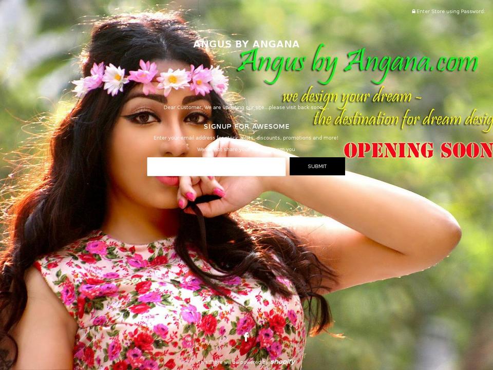 angusbyangana.com — Shopify storefront screenshot