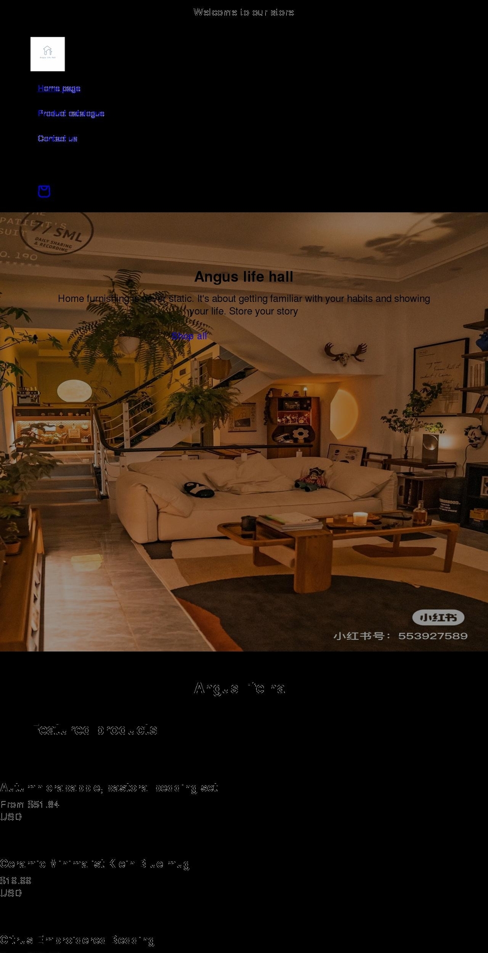 anguslife.com shopify website screenshot