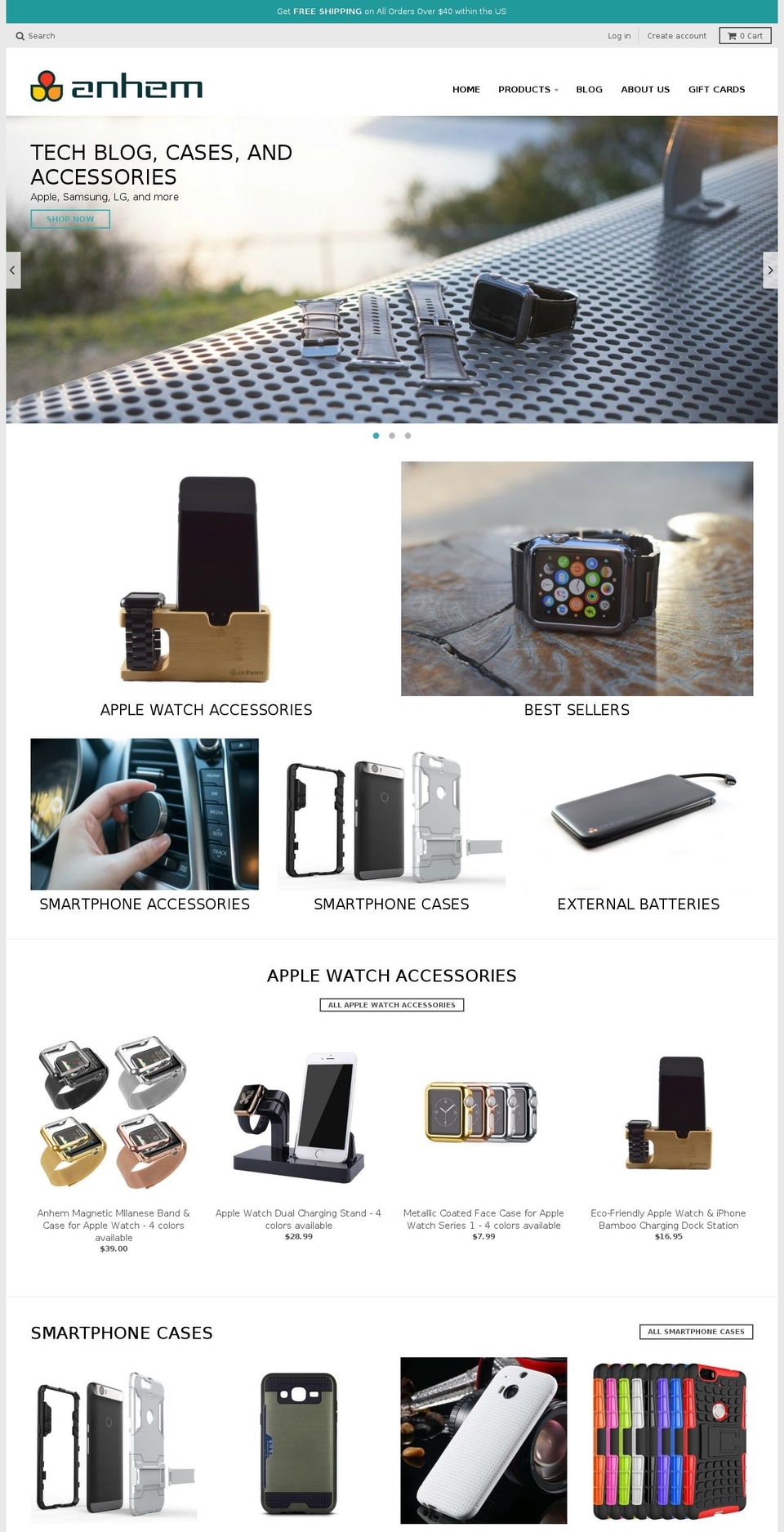 anhem.tech shopify website screenshot
