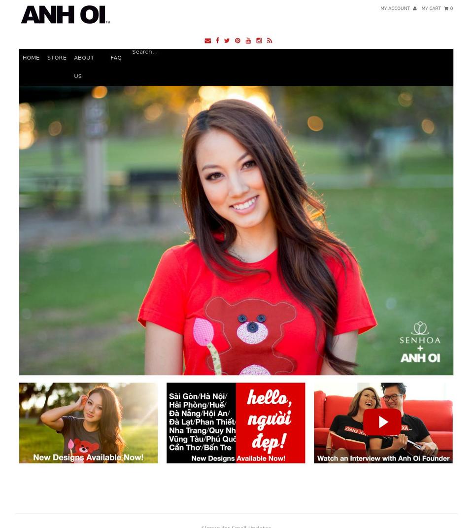 anhoi.com shopify website screenshot