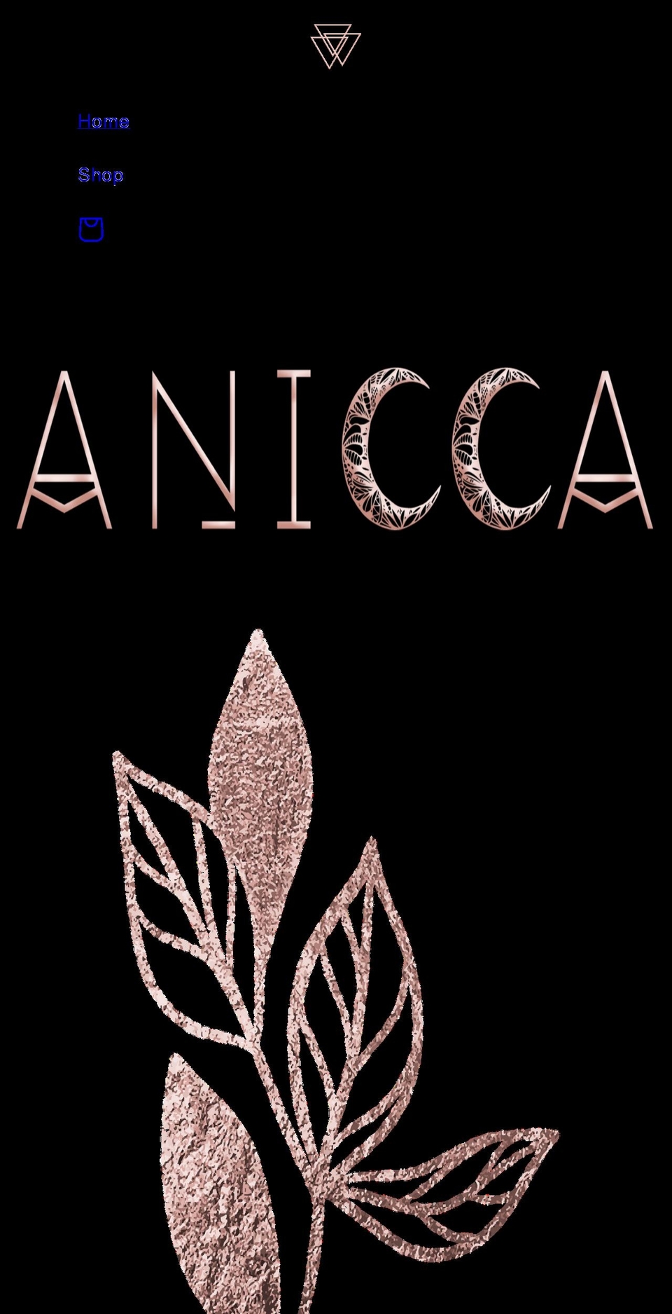 aniccaelements.com shopify website screenshot