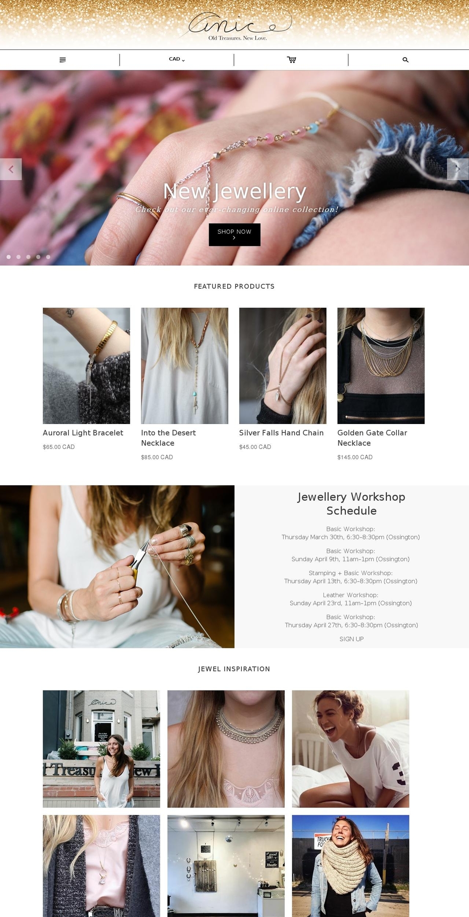 anicejewellery.com shopify website screenshot