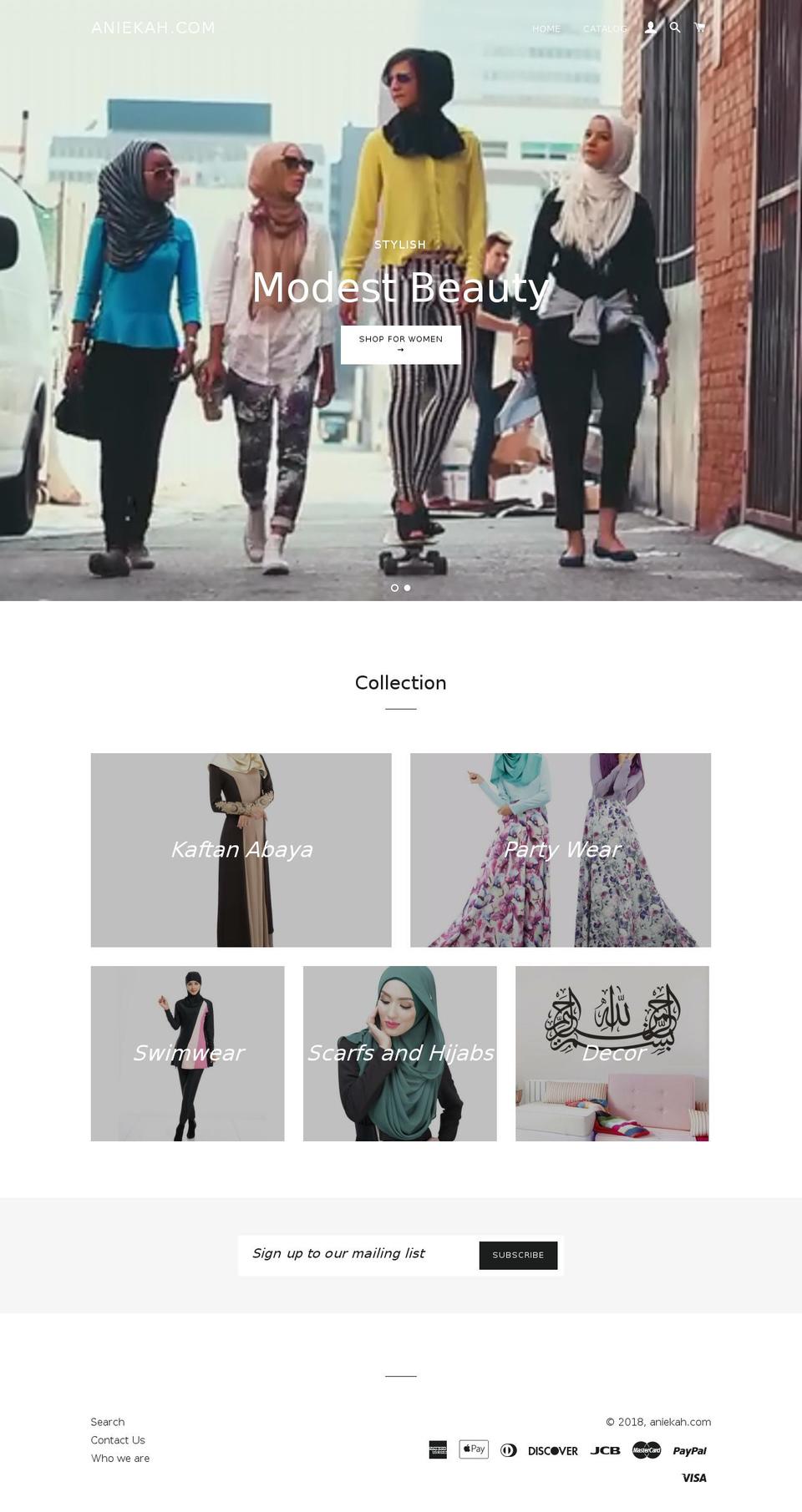 aniekah.com — Shopify storefront screenshot