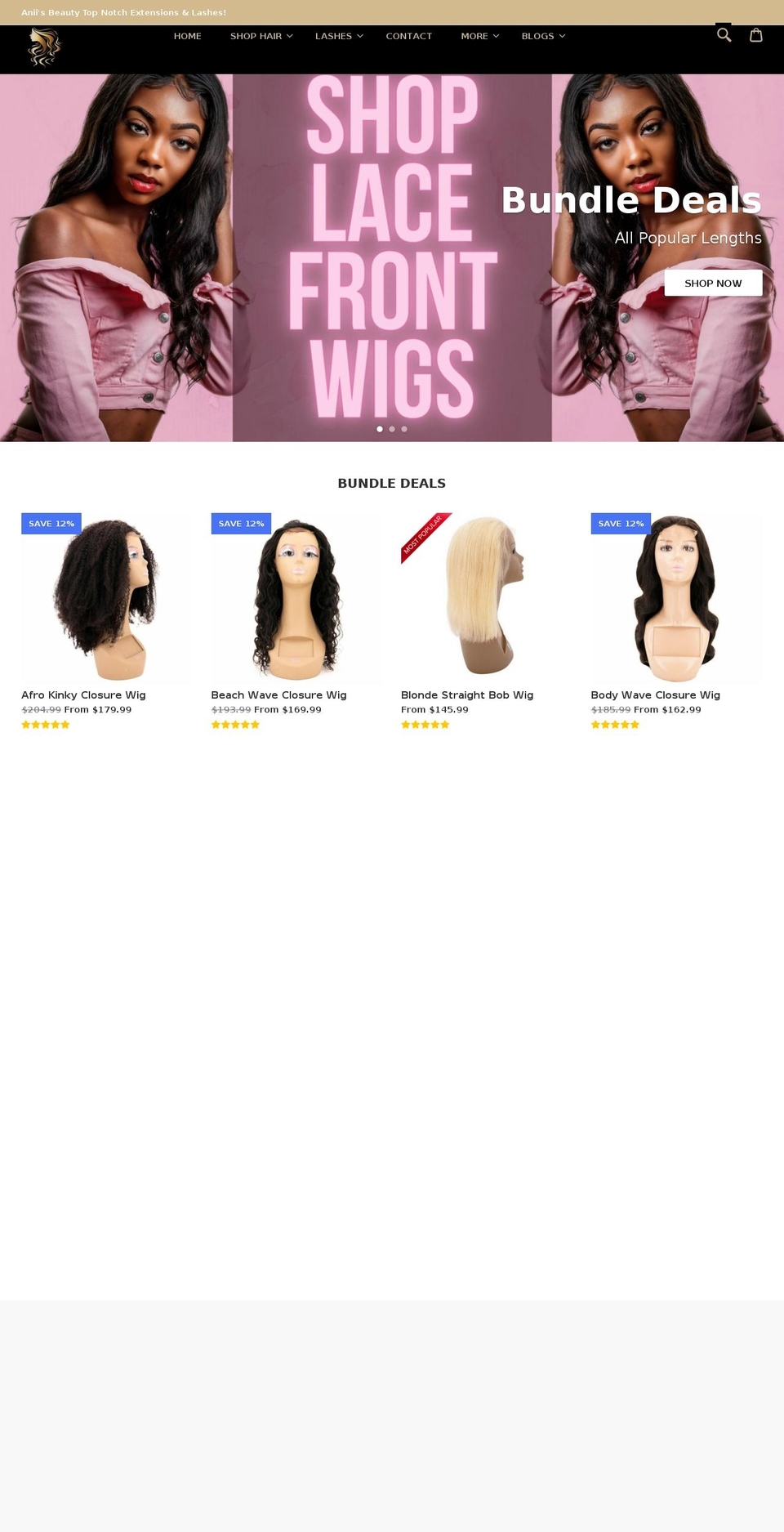 Dropship-beauty--theme Shopify theme site example aniisbeauty.com