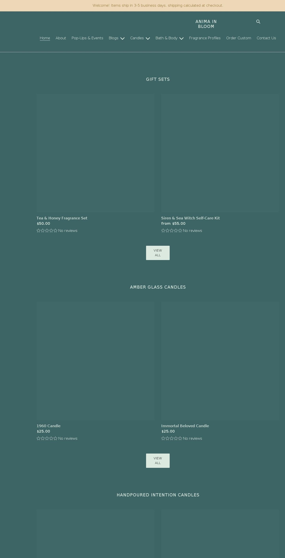 animainbloom.com shopify website screenshot