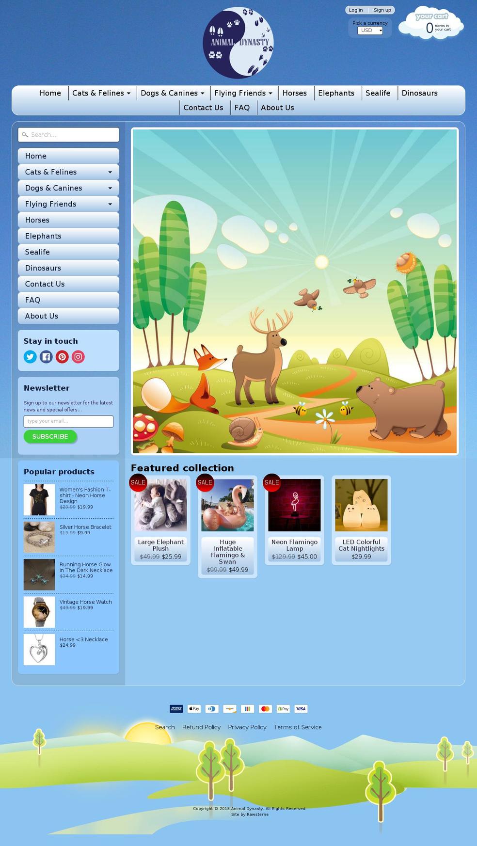 animaldynasty.com — Shopify storefront screenshot