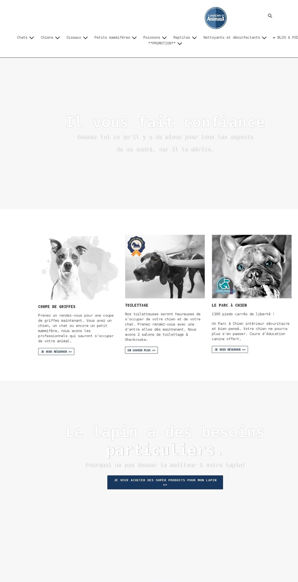 animalerieenligne.xyz shopify website screenshot