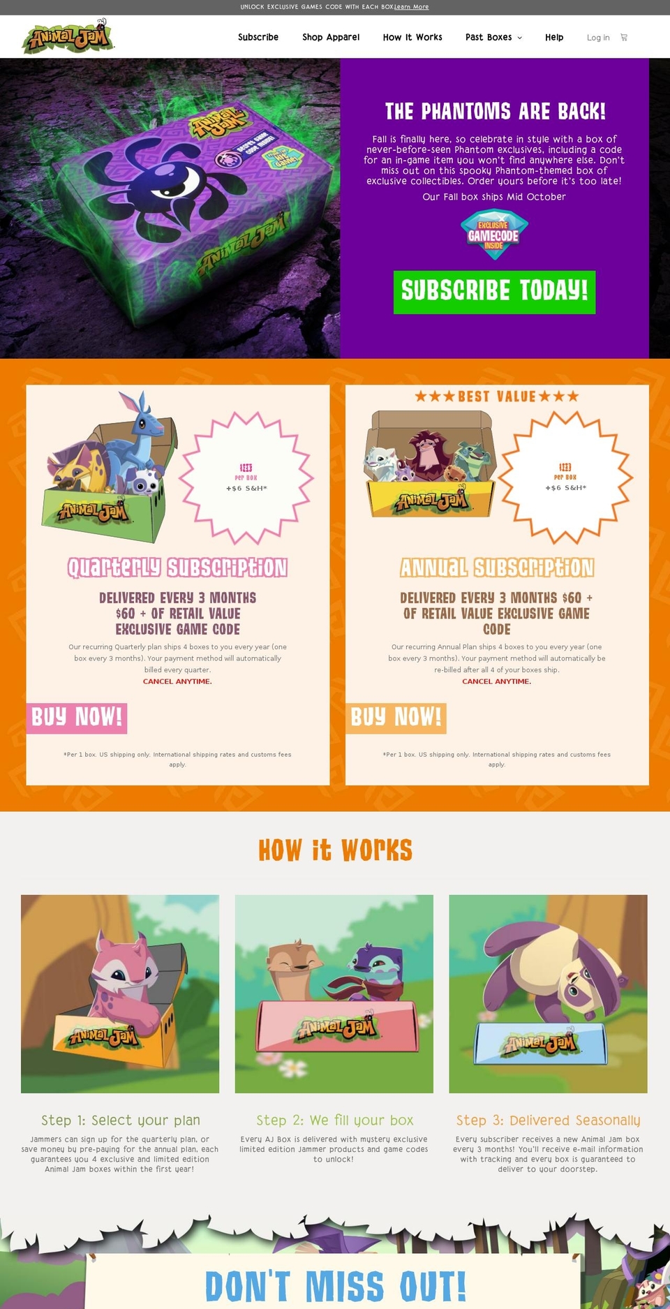 animaljambox.com shopify website screenshot
