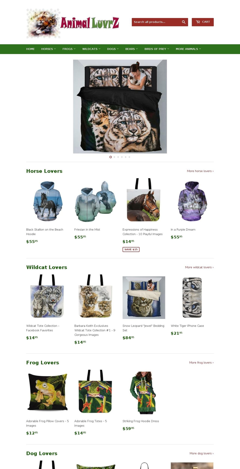 animalluvrz.com shopify website screenshot