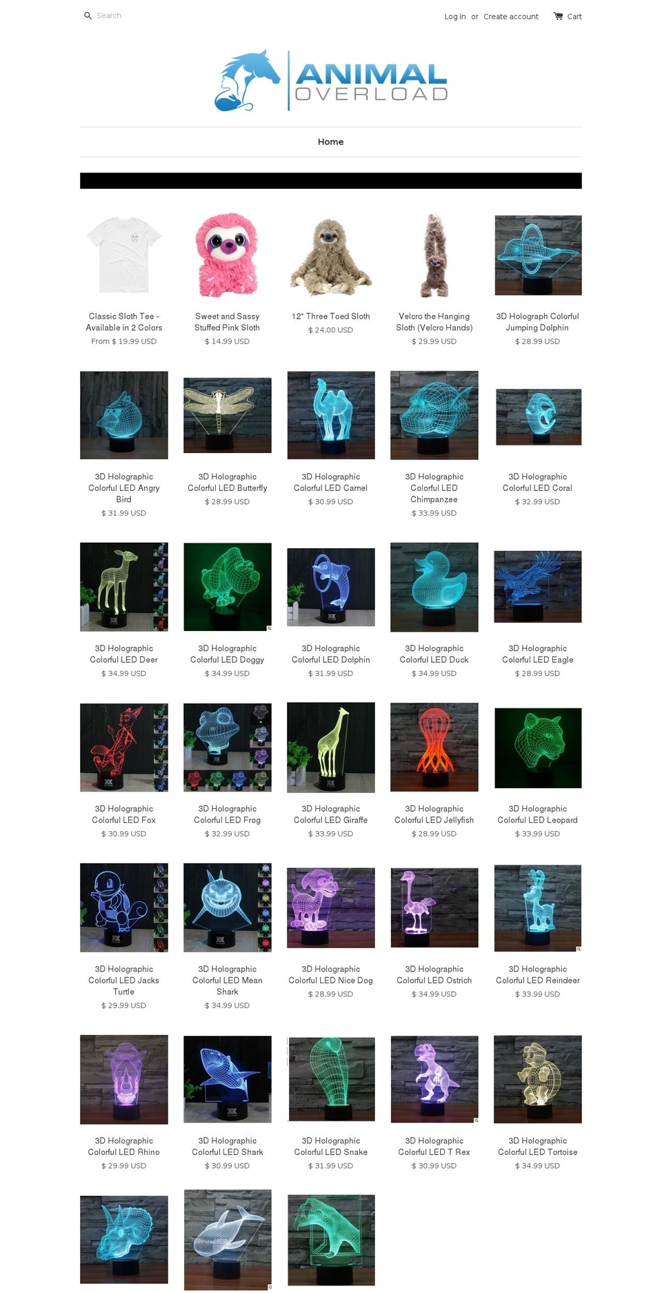 animaloverload.com shopify website screenshot