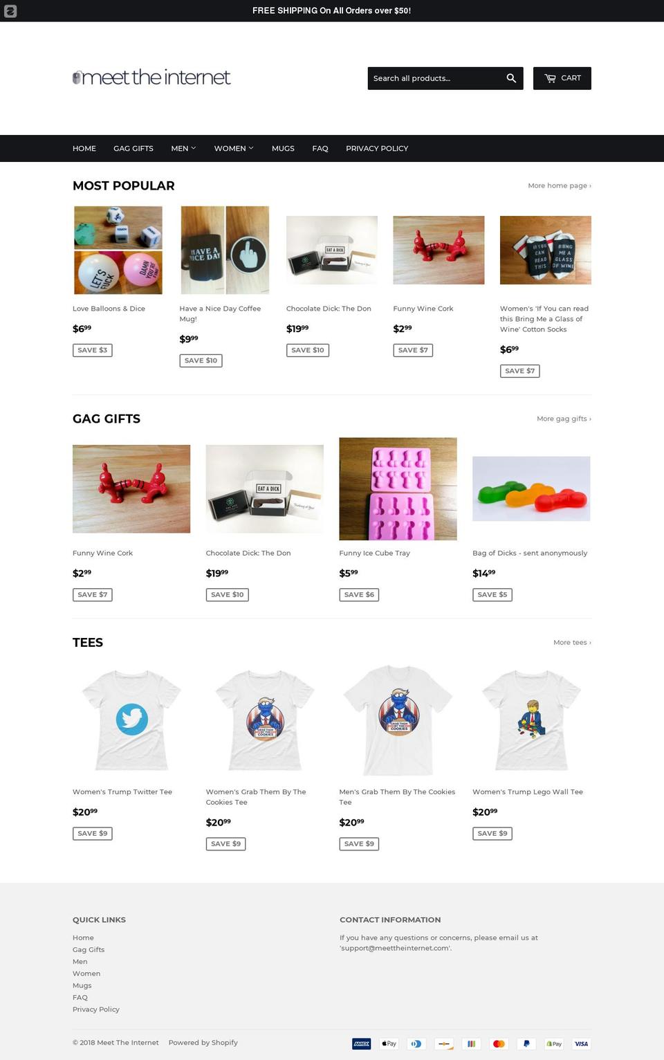 animalsmeettheinternet.com — Shopify storefront screenshot