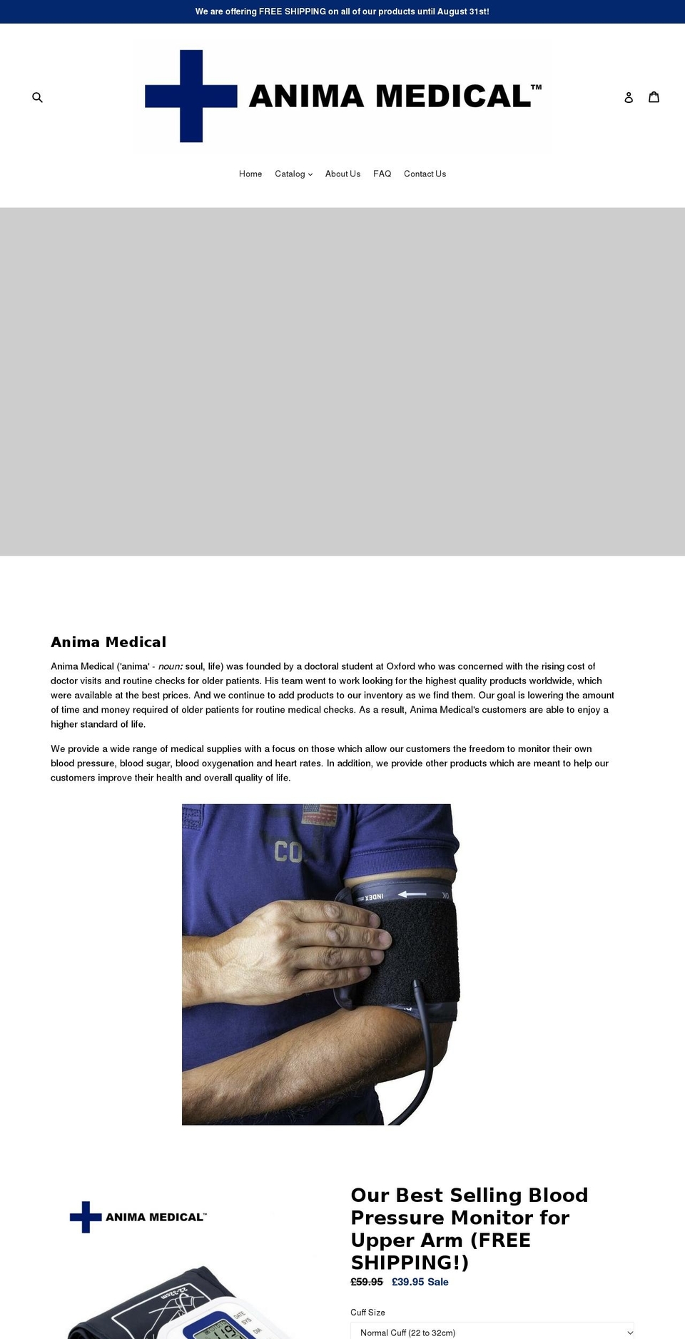 animamedical.com — Shopify storefront screenshot