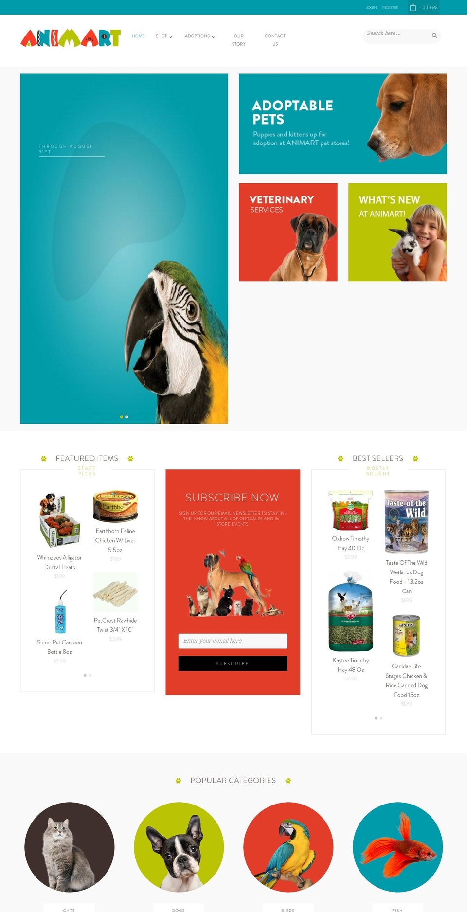 animartpet.com shopify website screenshot