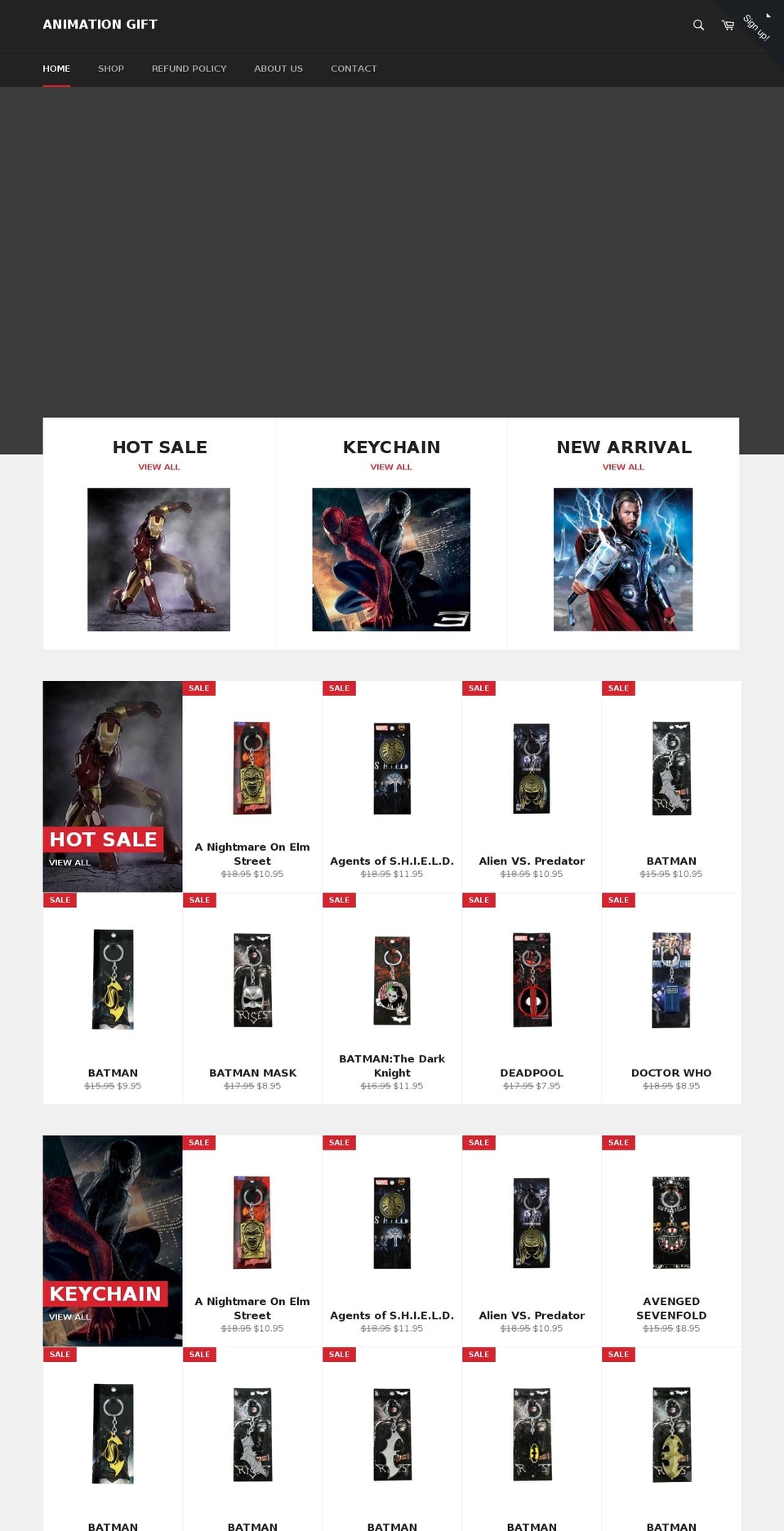 Animation Shopify theme site example animationgift.com