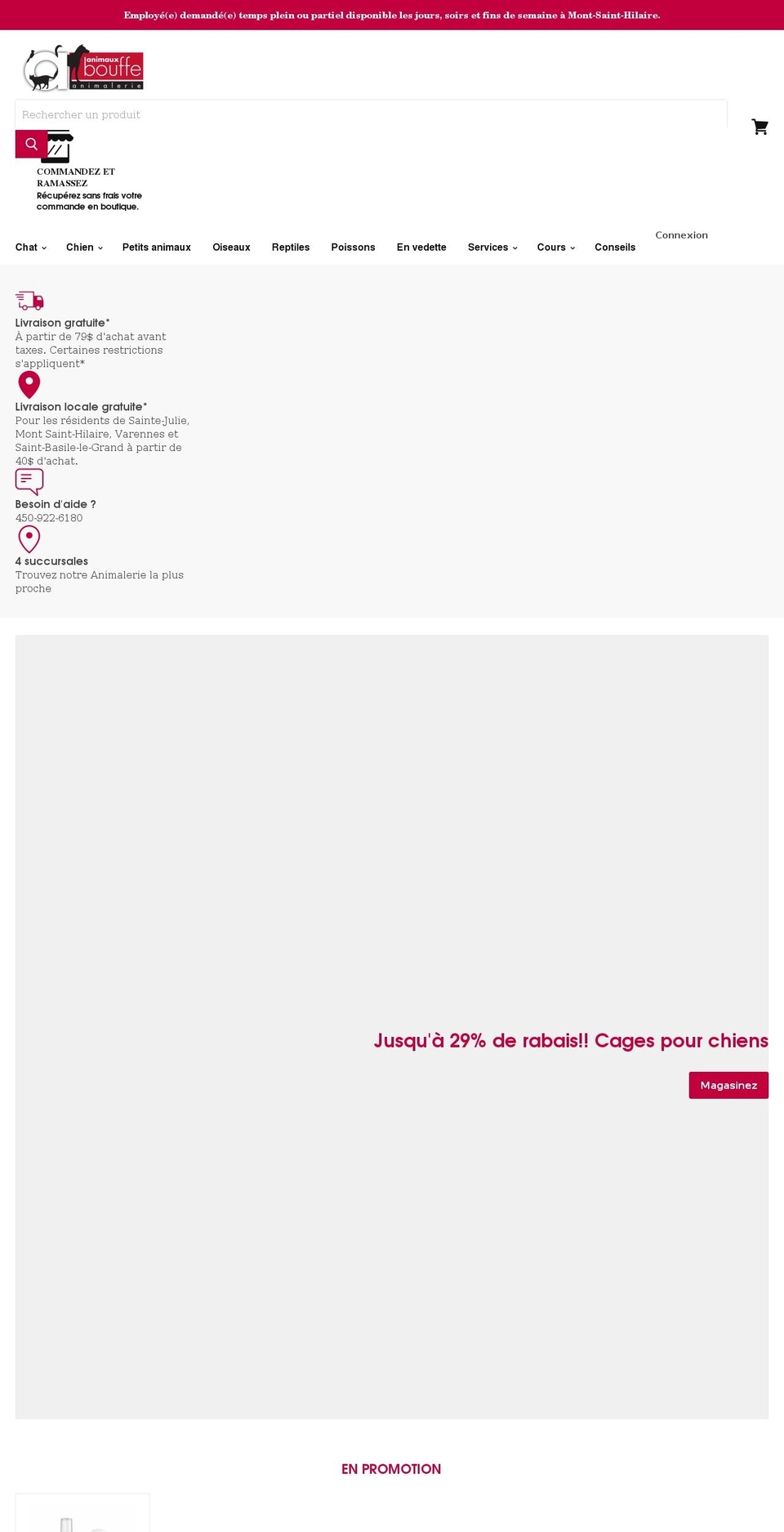 animauxbouffe.com shopify website screenshot