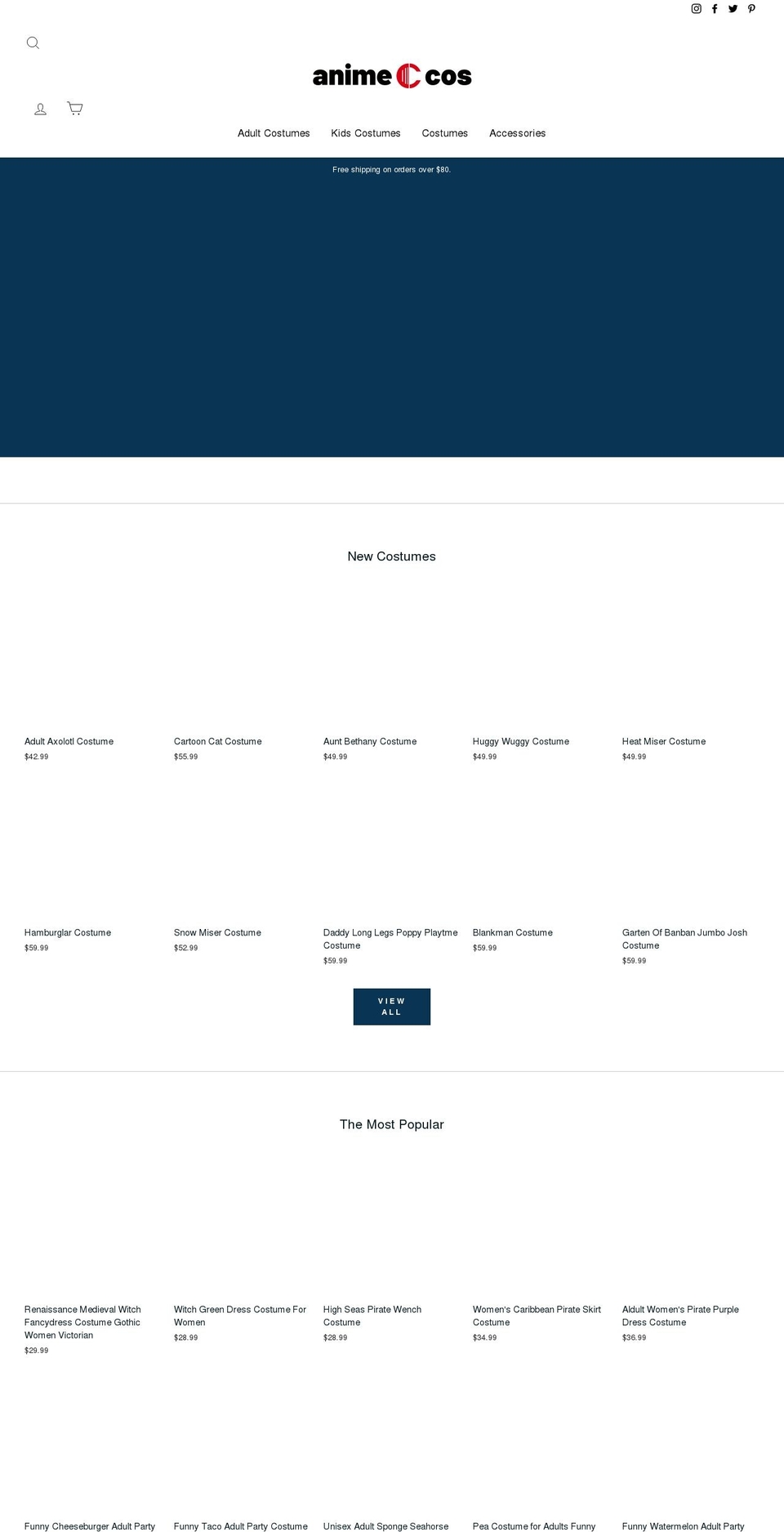 animeccos.com shopify website screenshot