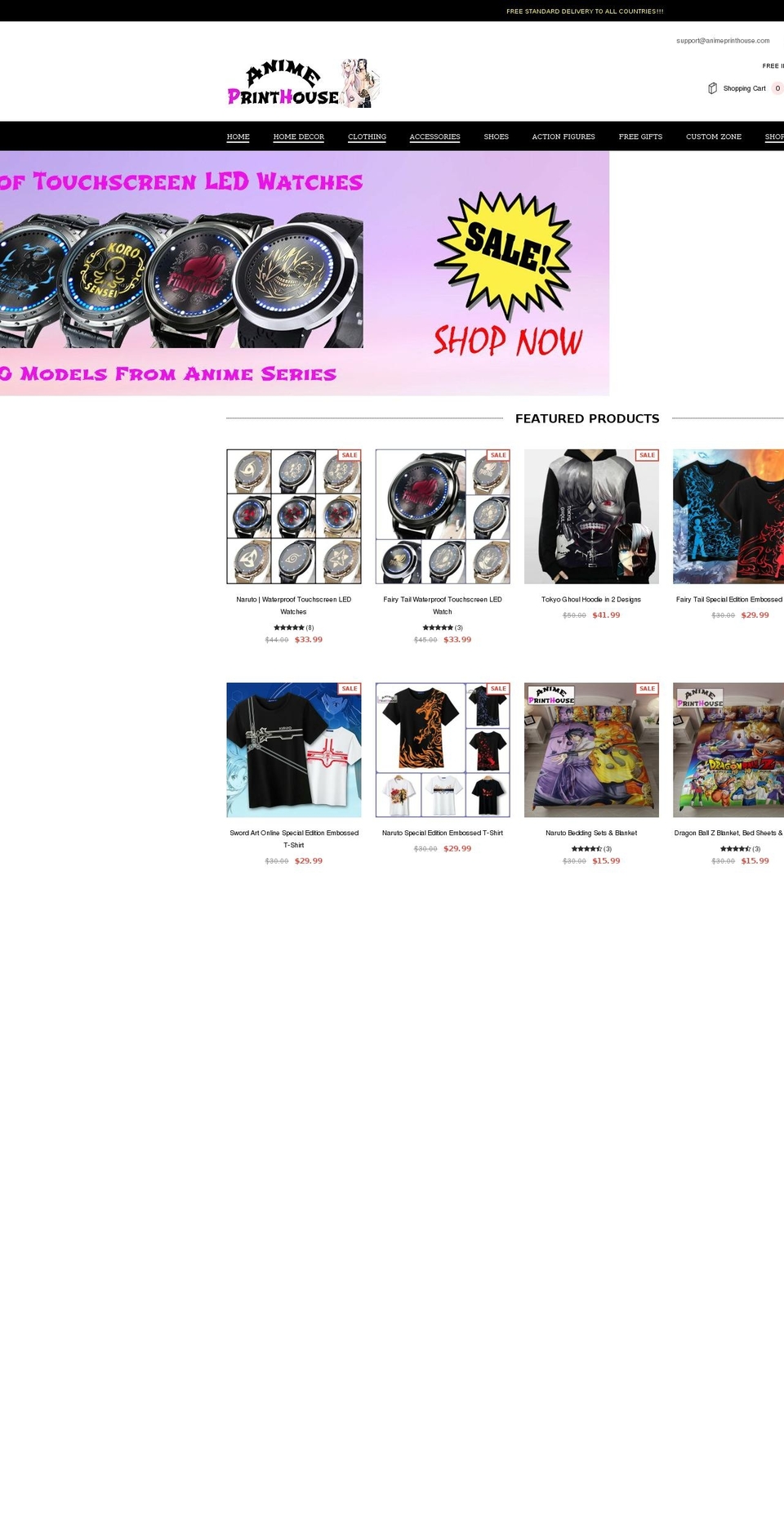 animeprinthouse.com — Shopify storefront screenshot