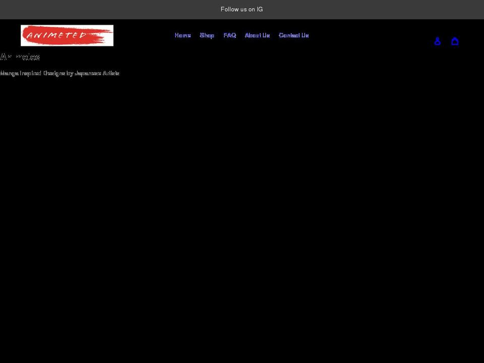 animetedbrand.com shopify website screenshot