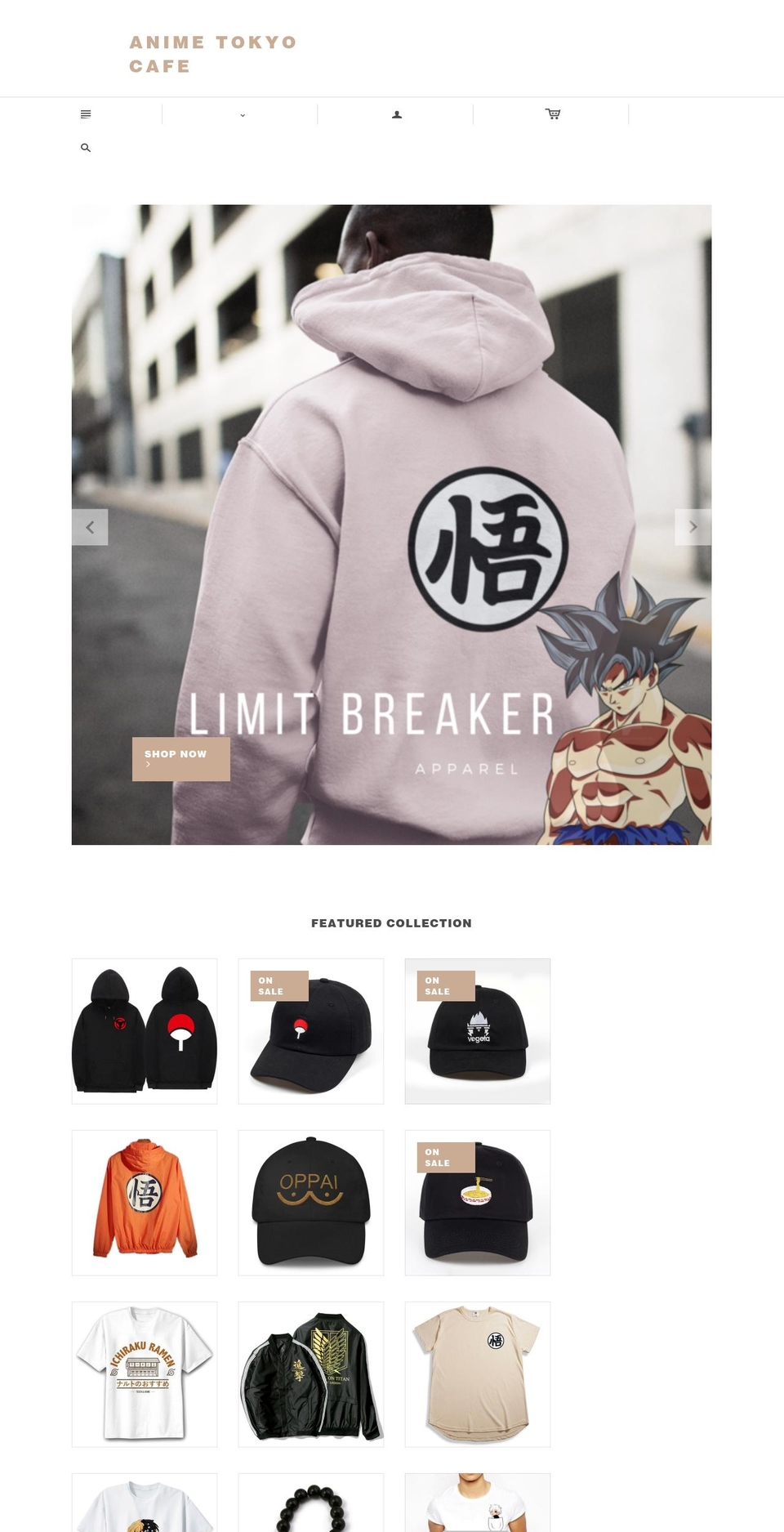 animetokyocafe.com shopify website screenshot