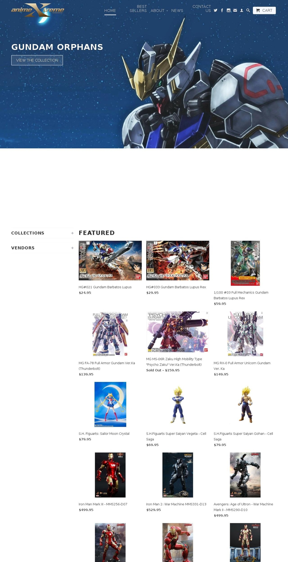 animextreme.ca shopify website screenshot