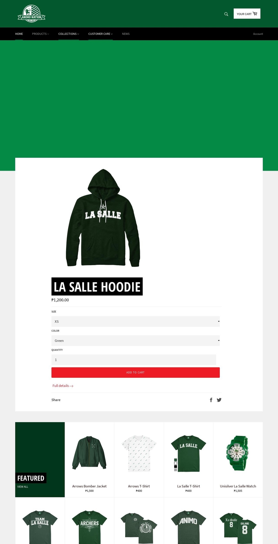 animo-nation.com — Shopify storefront screenshot