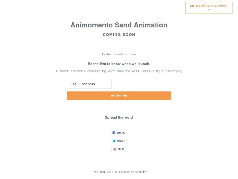 animomento.com shopify website screenshot