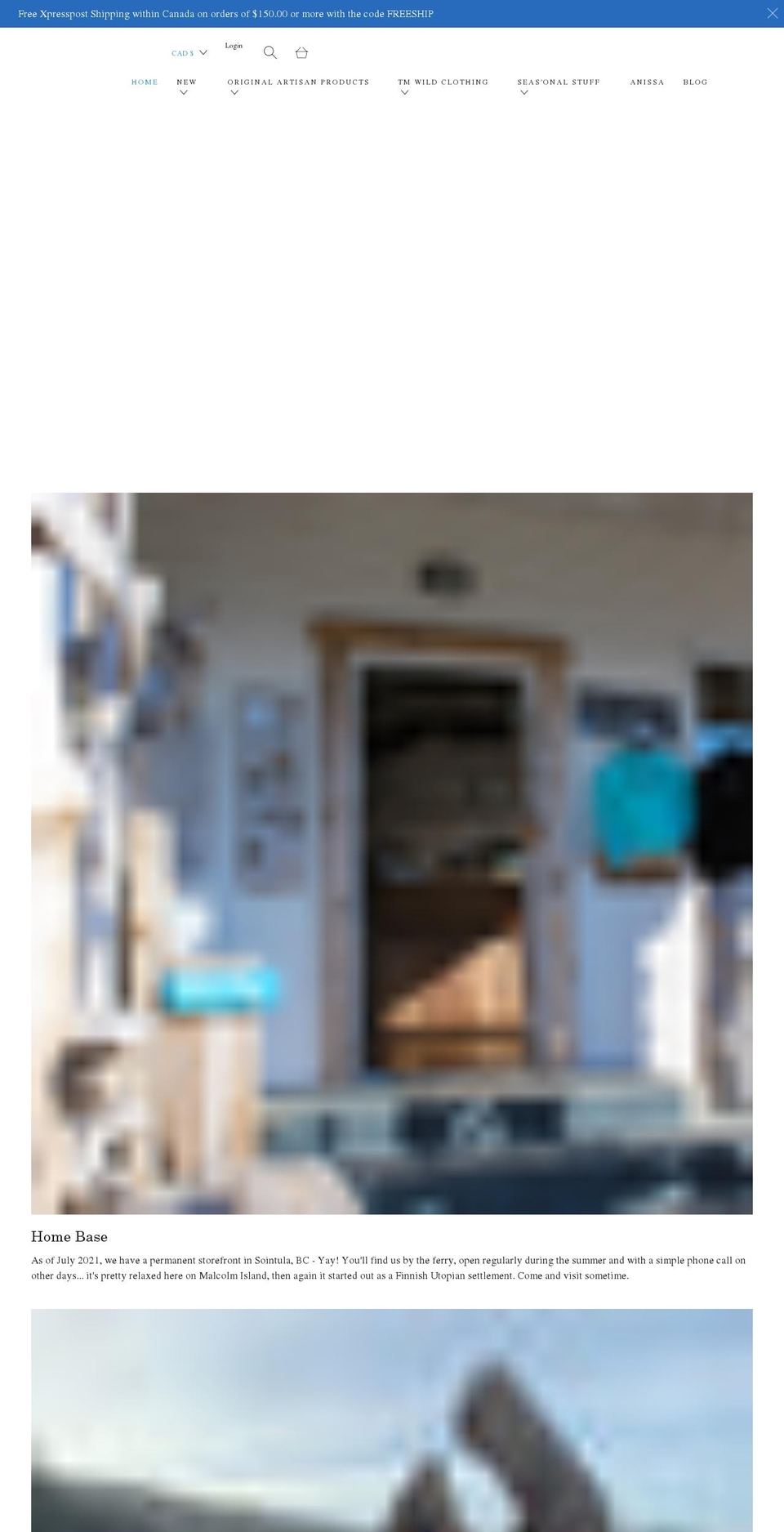 anissareed.com — Shopify storefront screenshot