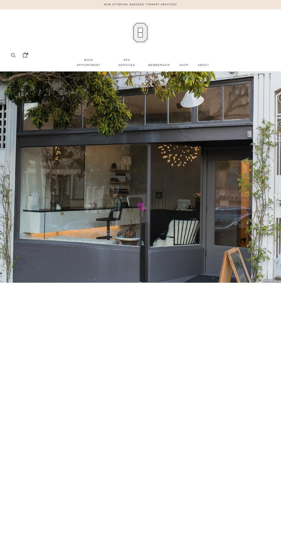 anitabspa.com shopify website screenshot