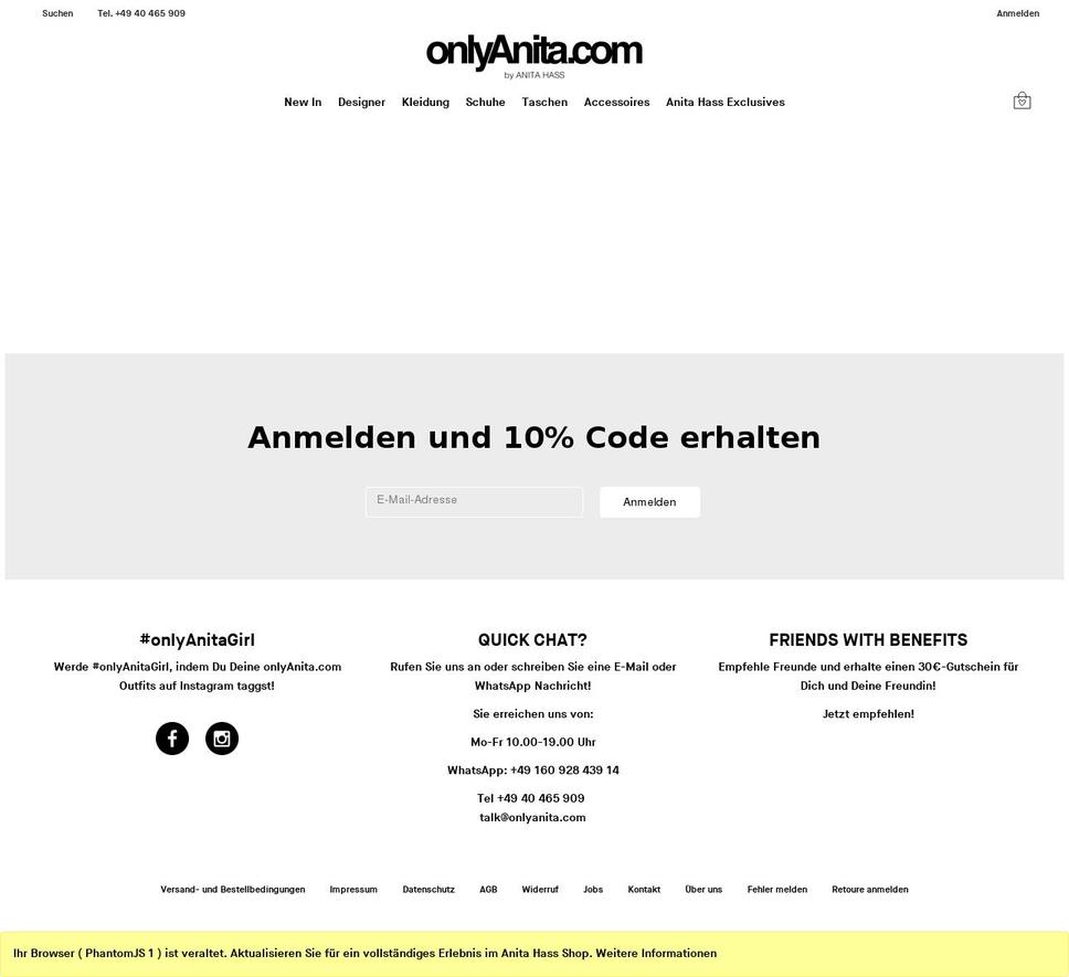 anitahaas.de shopify website screenshot