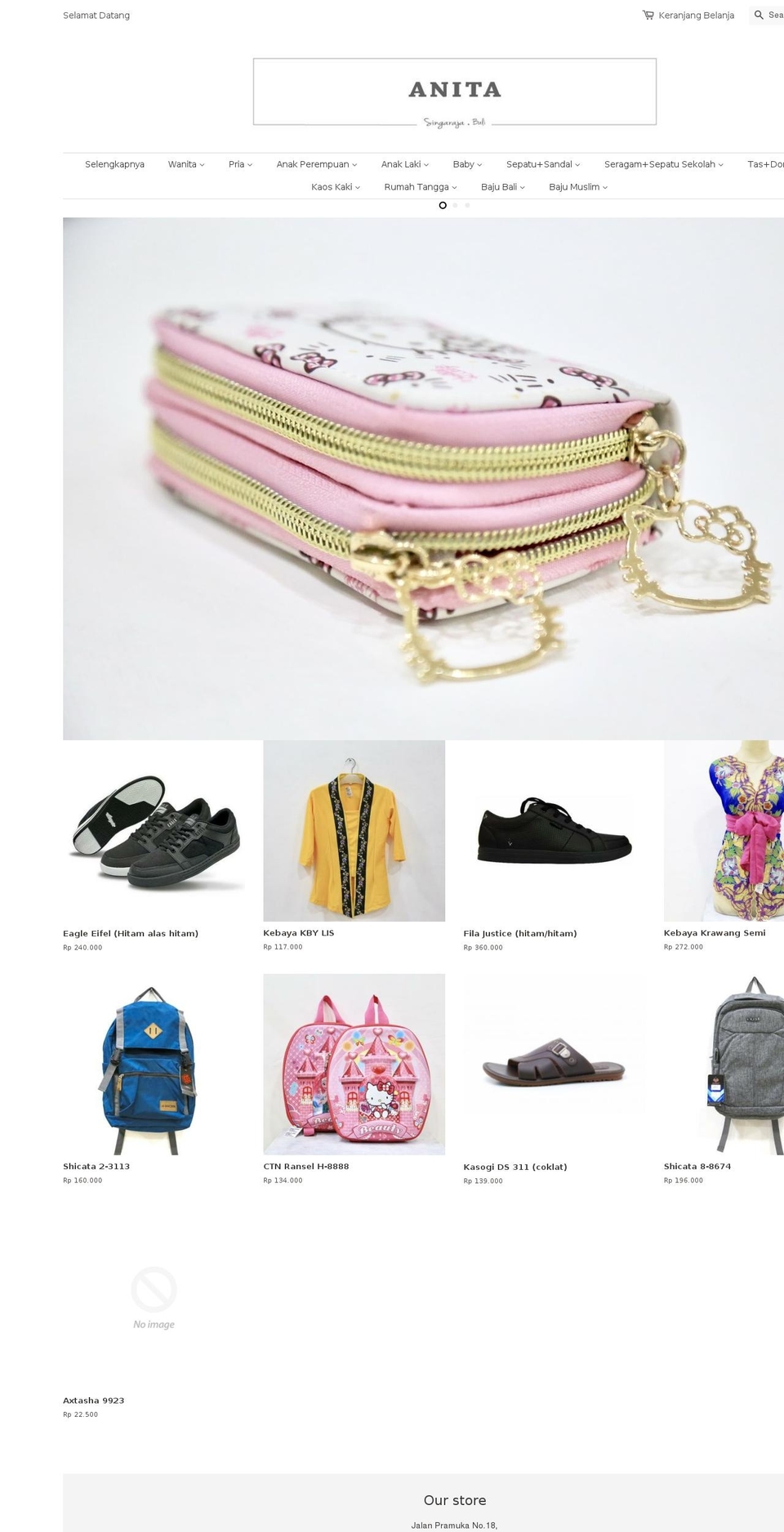 anitasingaraja.com shopify website screenshot