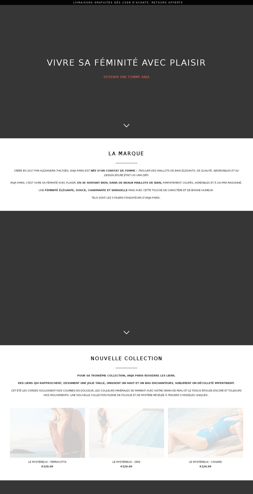 anja-paris.com shopify website screenshot