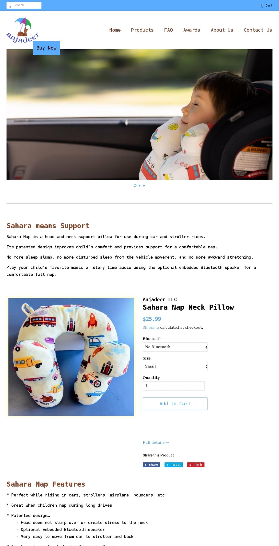 anjadeer.com shopify website screenshot
