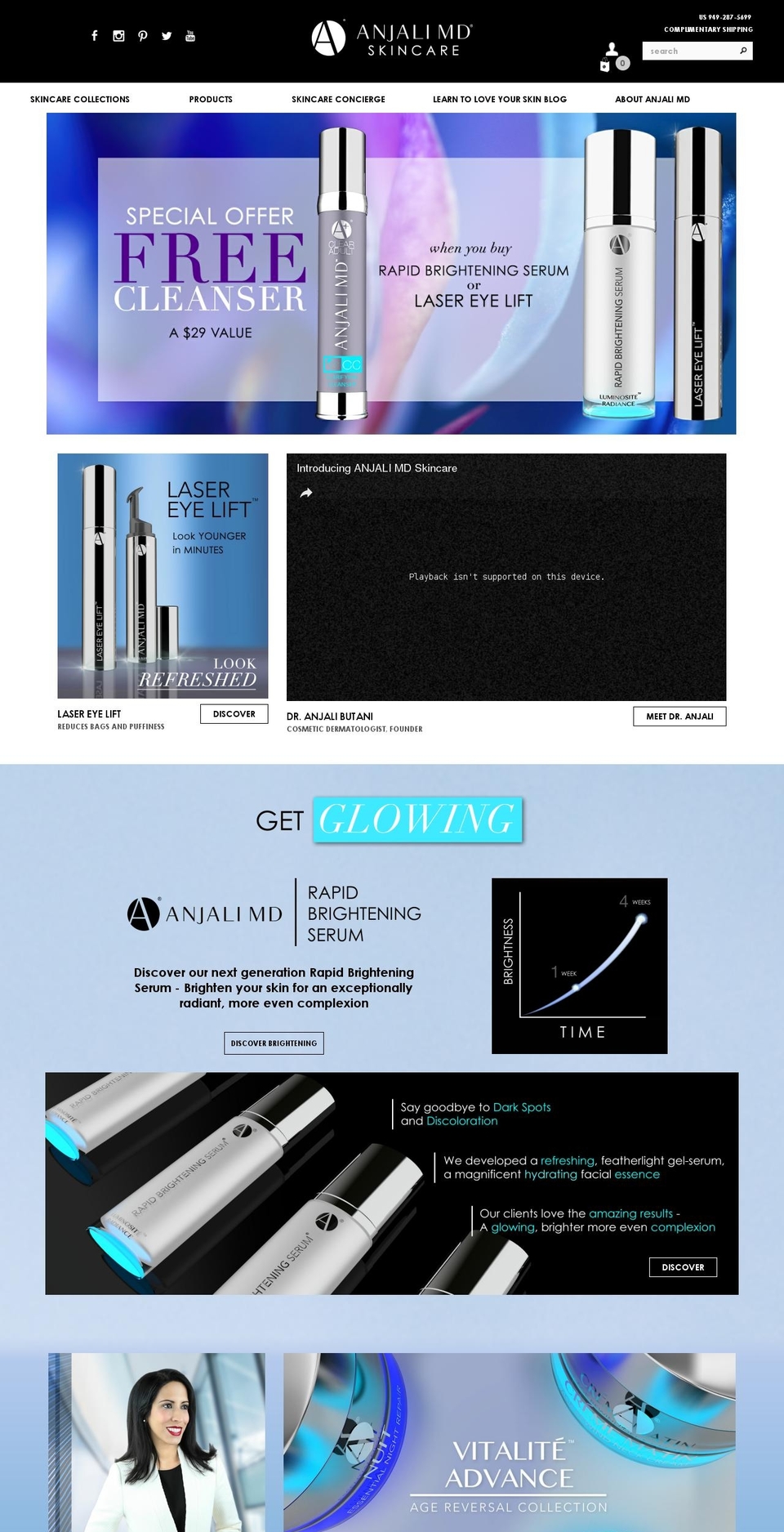 anjalimd.com shopify website screenshot