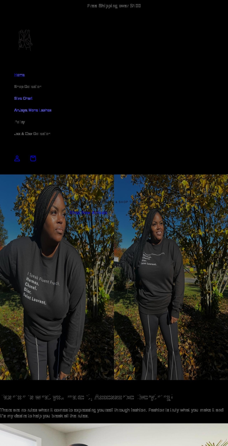 anjayamonecollection.com shopify website screenshot