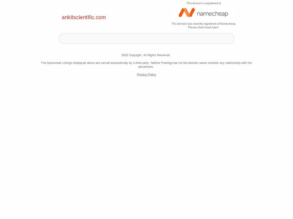 ankitscientific.com shopify website screenshot