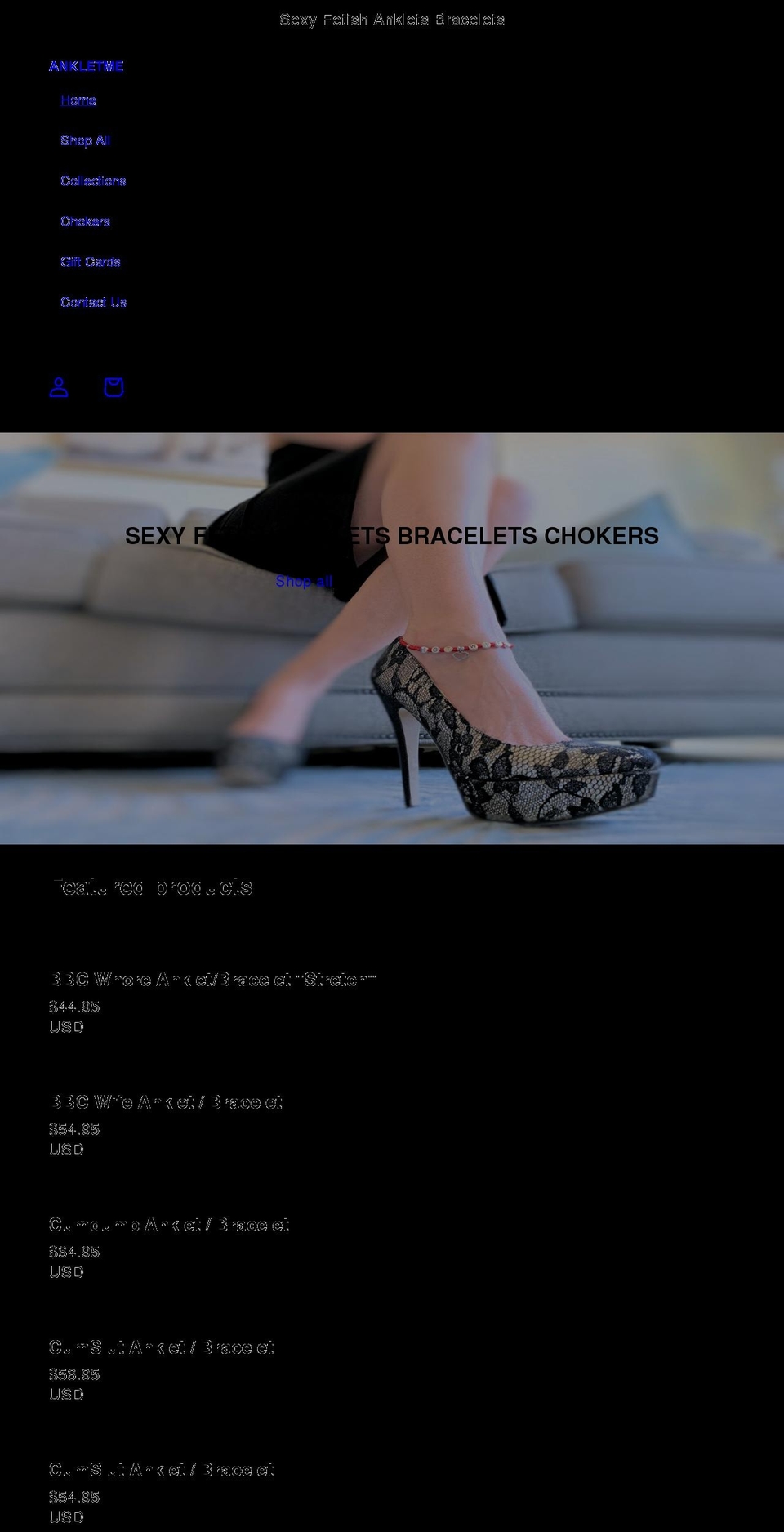 ankletme.com shopify website screenshot