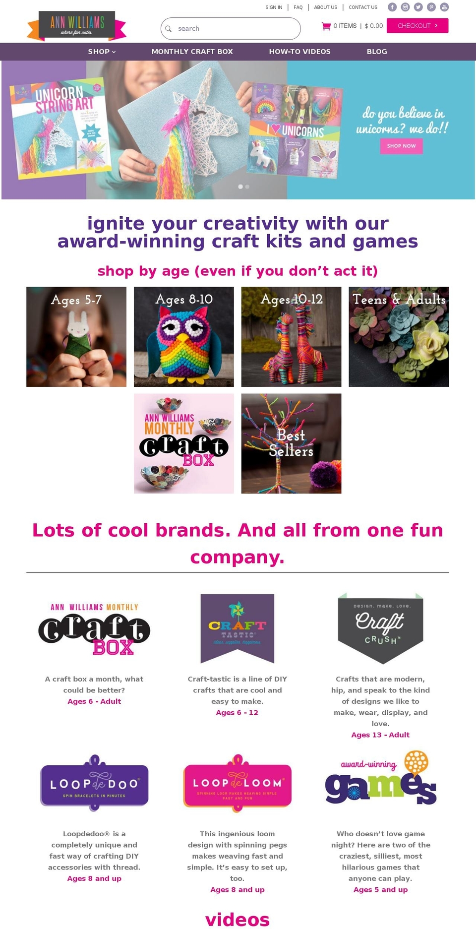 ann-williams.com — Shopify storefront screenshot