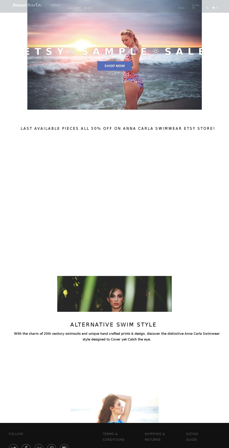 anna-carla.com shopify website screenshot