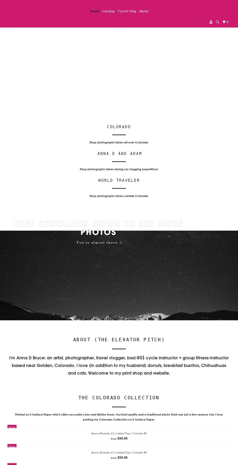 anna-d-bruce.myshopify.com shopify website screenshot