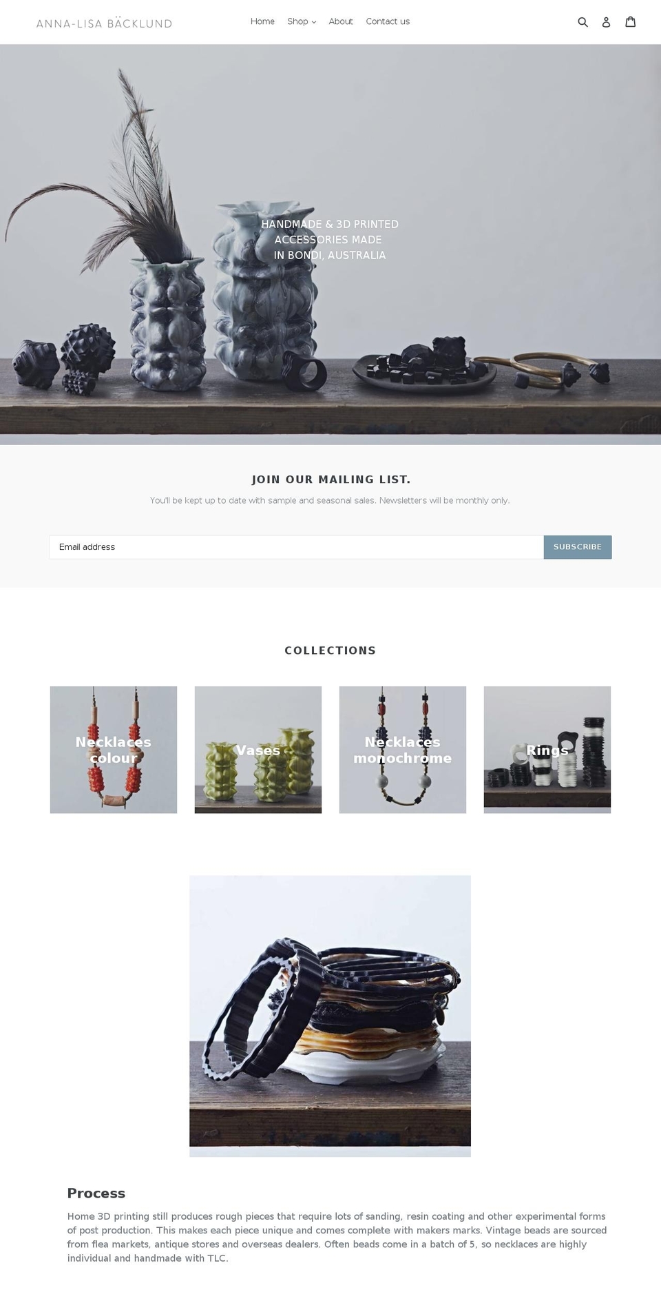 anna-lisa.com — Shopify storefront screenshot