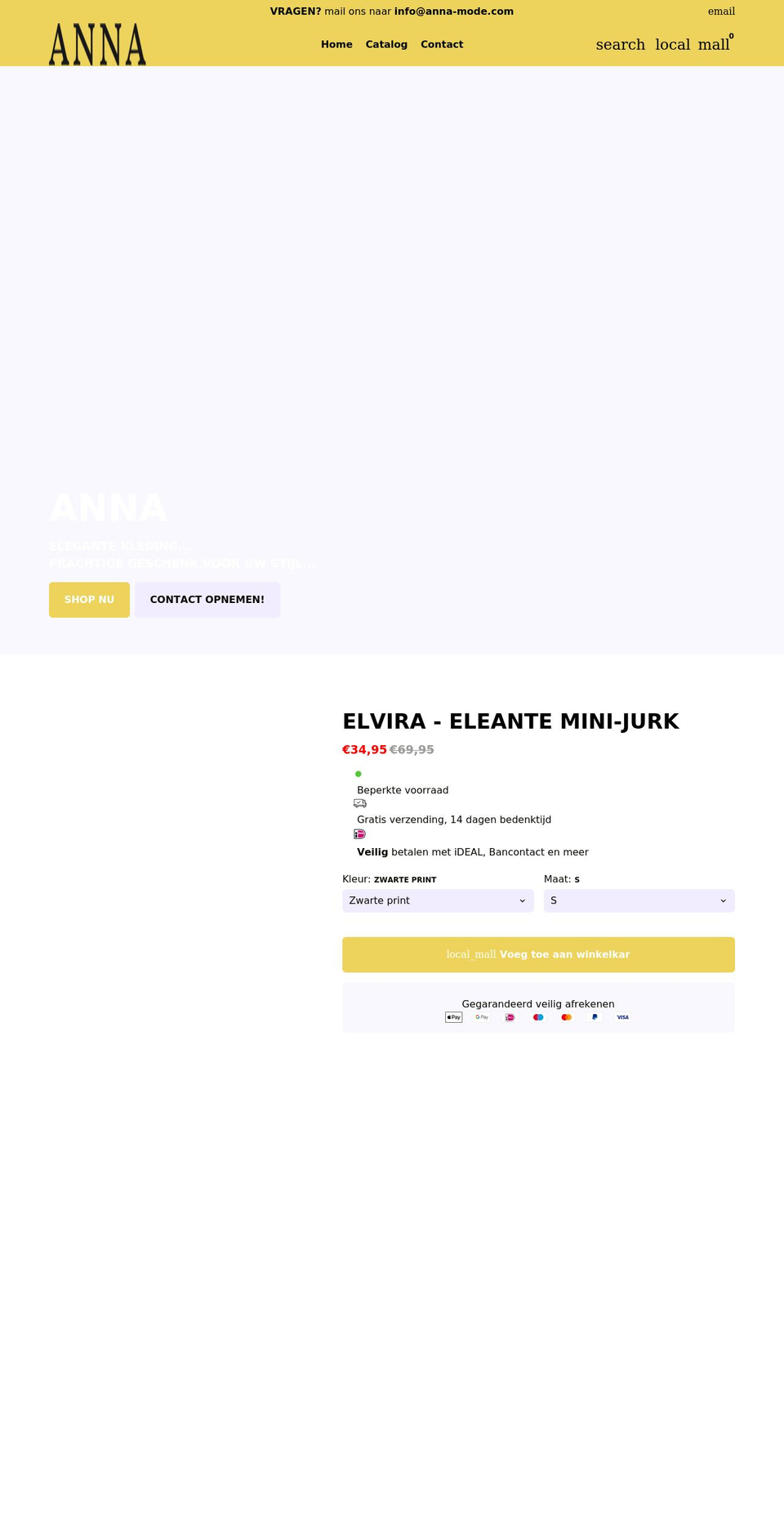 anna-mode.com shopify website screenshot