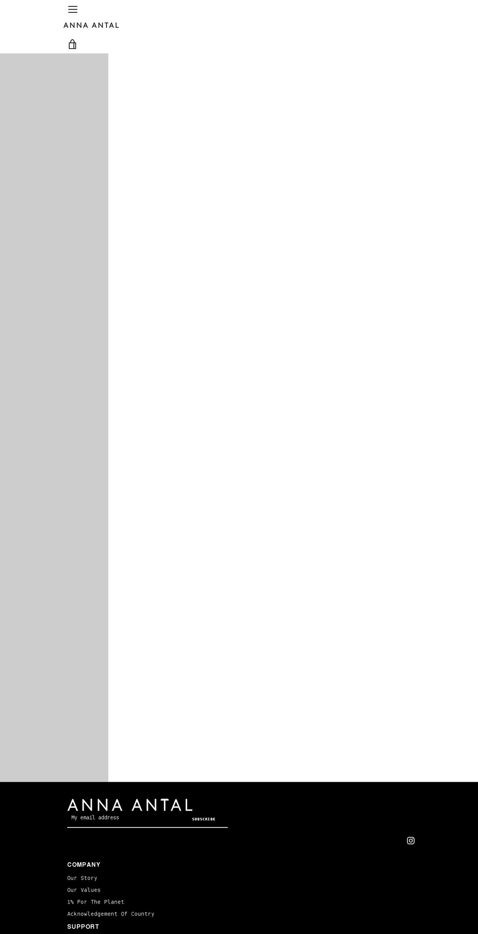 annaantal.com shopify website screenshot