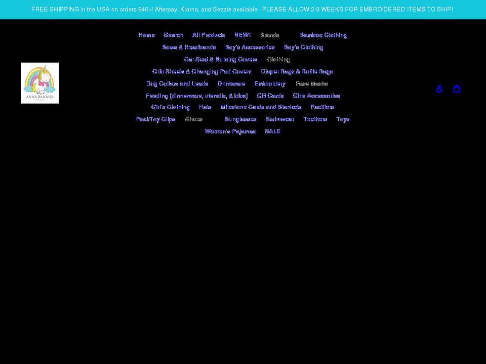 annabananaboutique.net shopify website screenshot