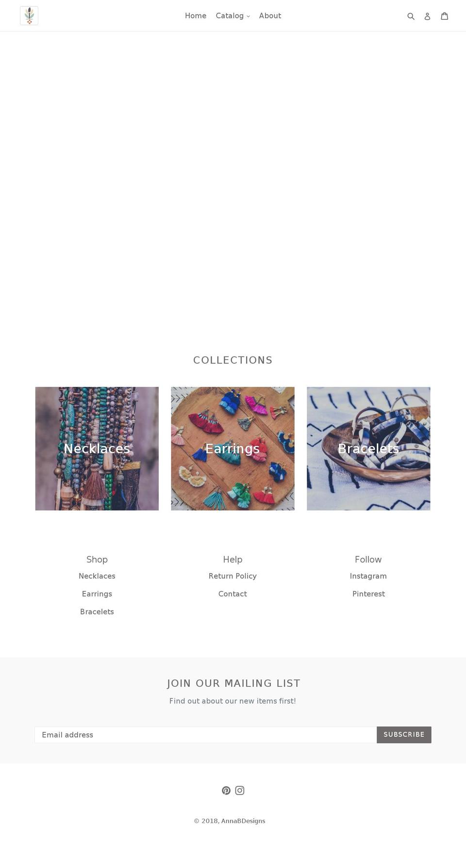 annabdesigns.com shopify website screenshot
