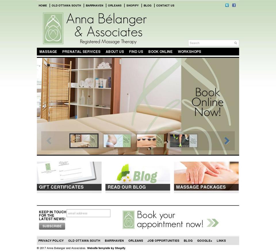 annabelanger.ca shopify website screenshot