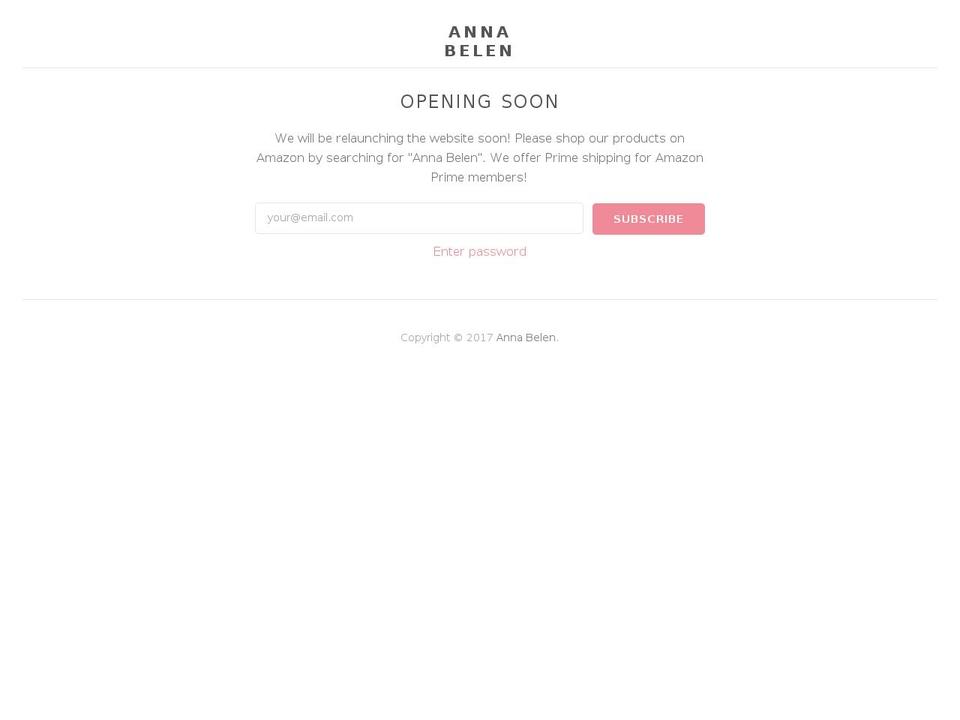 annabelen.com shopify website screenshot