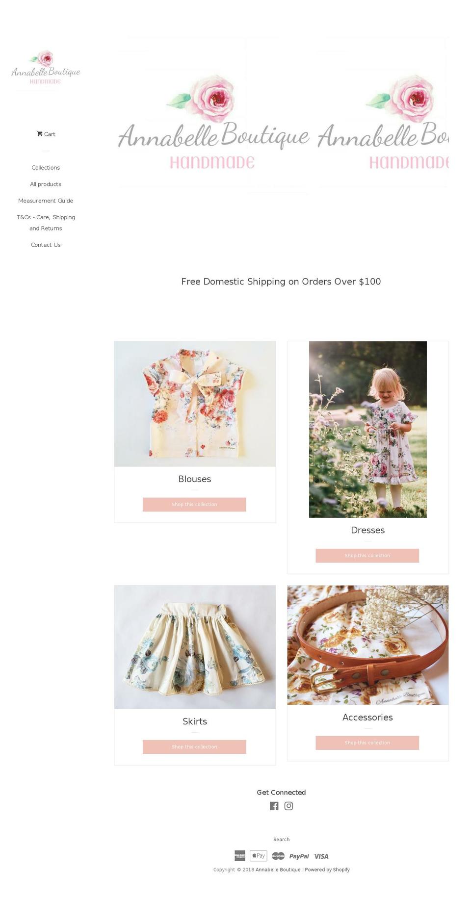 annabelleboutique.com — Shopify storefront screenshot