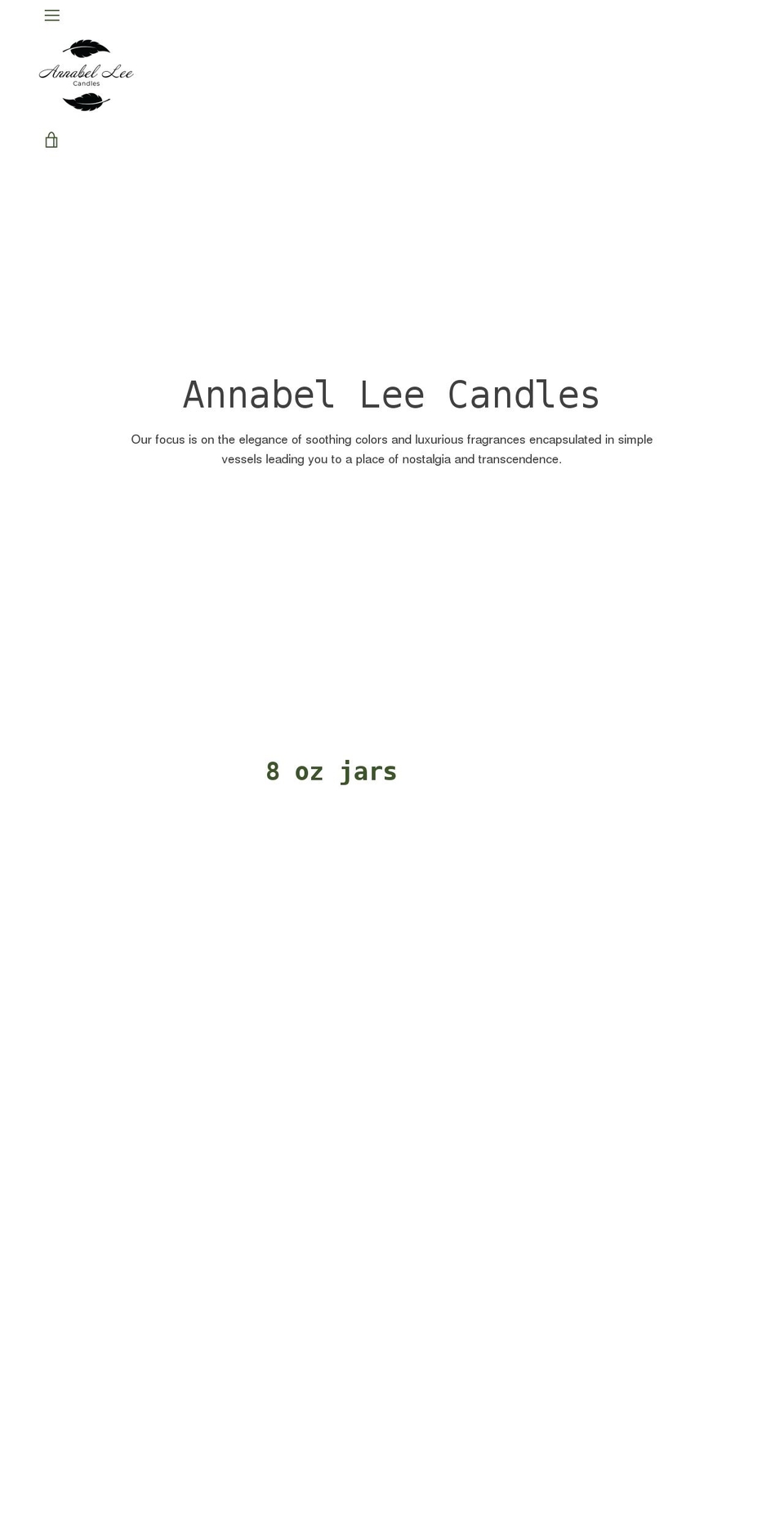 annabelleecandles.com shopify website screenshot